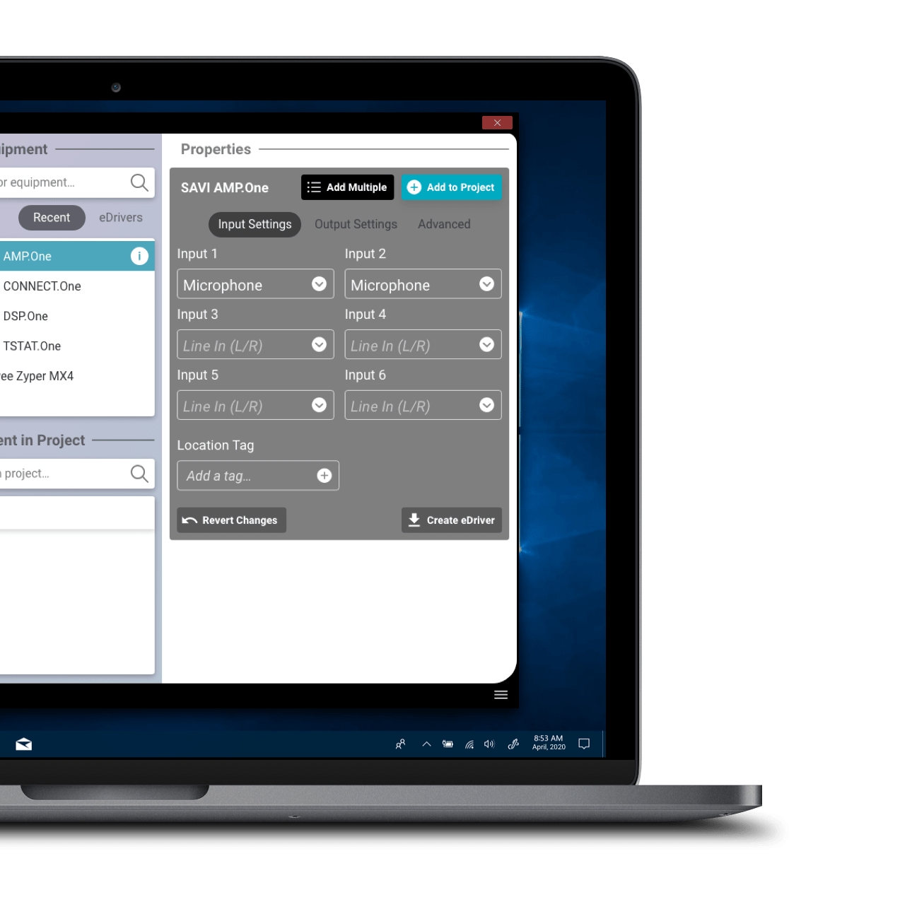 Laptop with SAVI Creator on screen