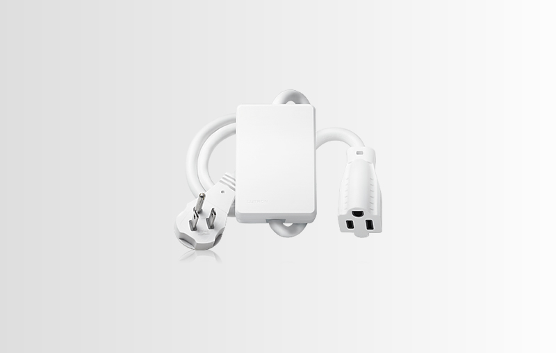 Lutron appliance control device on a white background.