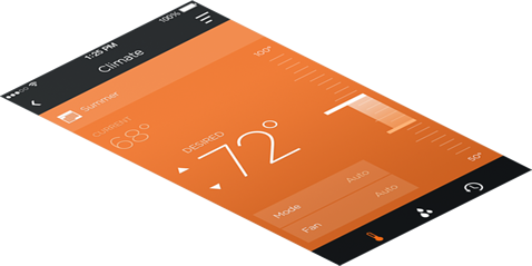 Savant Climate phone interface